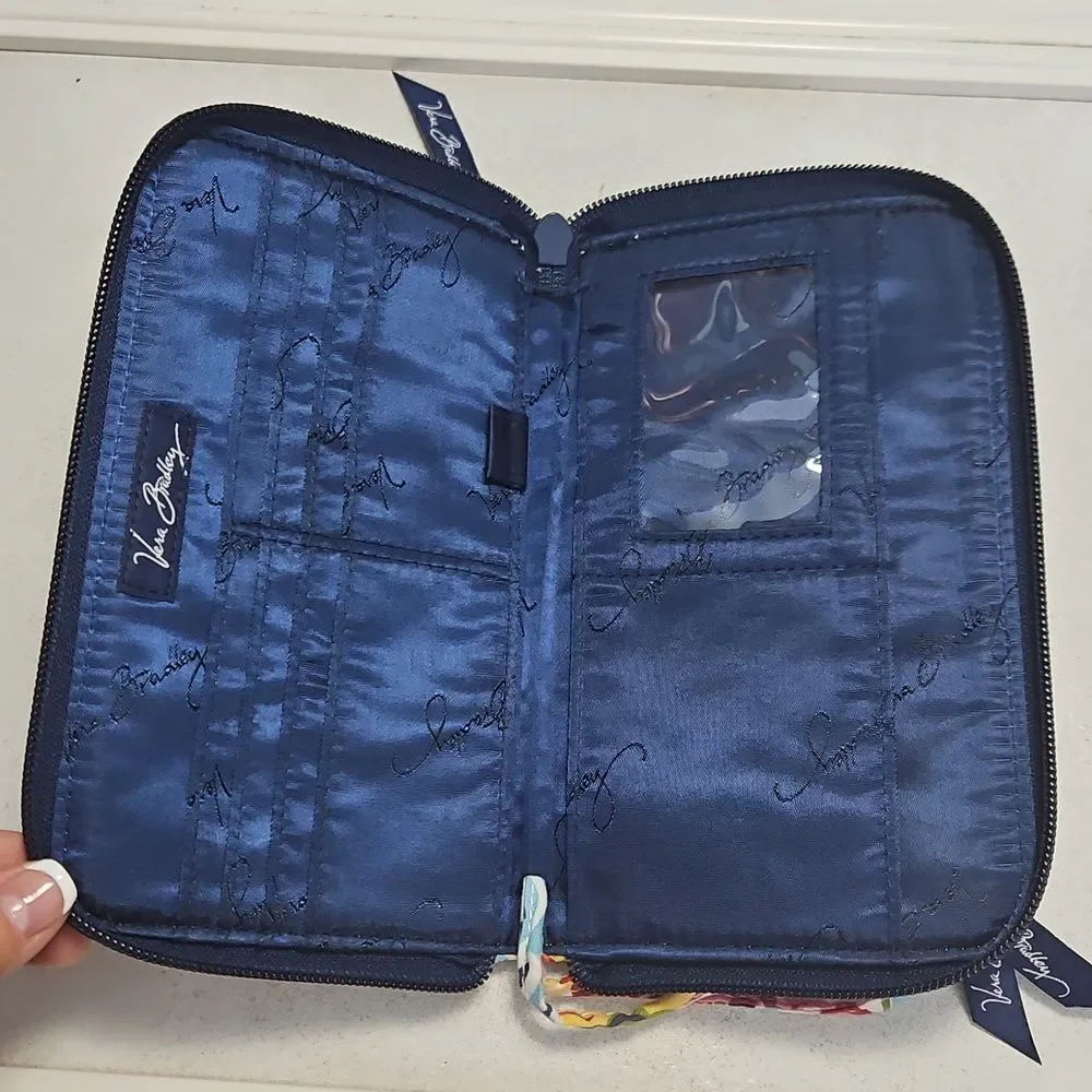 Vera Bradley Hope Garden Quilted Floral Mail Bag And Wallet